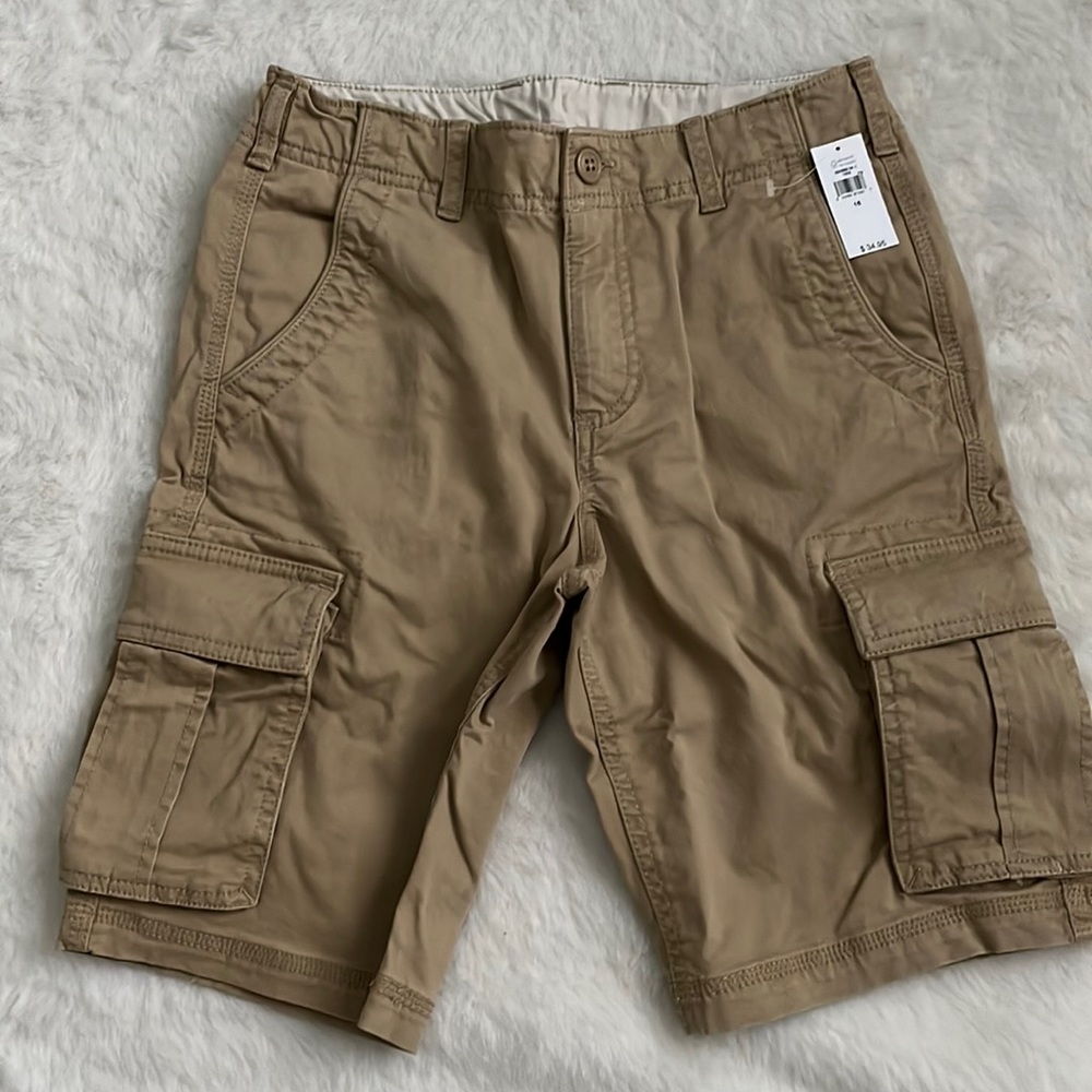NWT Gap Kids khaki cargo shorts size 16